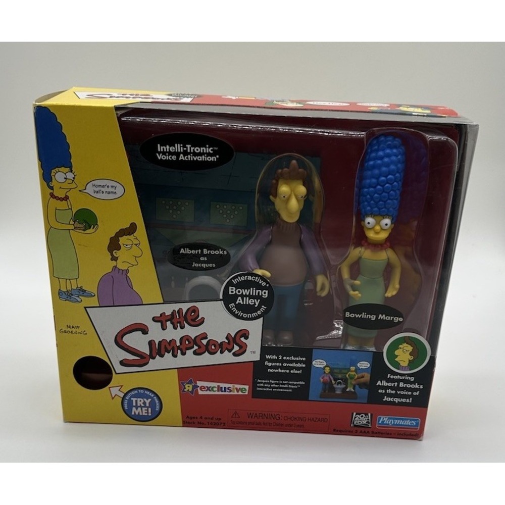THE SIMPSONS BOWLING ALLEY JACQUES & MARGE INTERACTIVE ENVIRONMENT PLAYMATES NEW